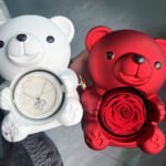 Rotating Bear Gift Box Eternal Rose Teddy Bear Jewelry Box With Necklace Valentine Wedding Special Present For Girlfriend Anniversary Gift Jewelry Box - Image 7