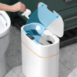 Smart Trash Can With Lid For Bedroom And Living Room Kitchen Storage Box Trash Can Induction Small Car Box Automatic Smart Dustbin Smart Trash Bin | GoMartUp.Com - Image 2